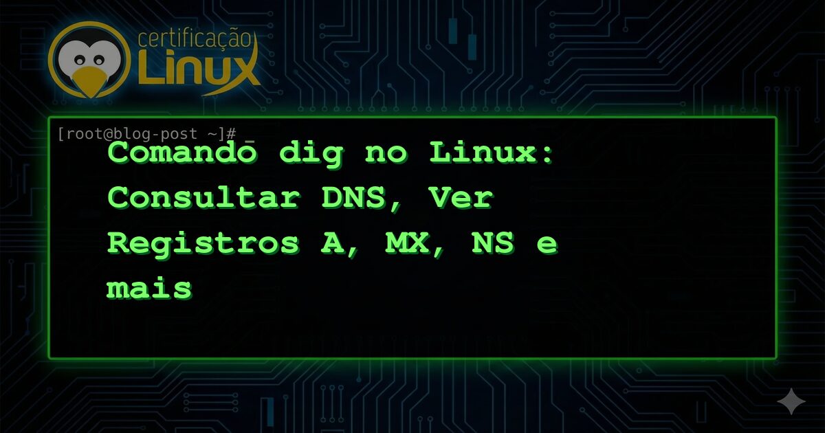 Comando dig no Linux: Consultar DNS, Ver Registros A, MX, NS e mais