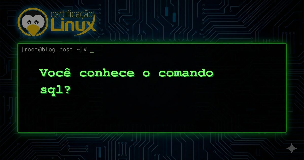 Você conhece o comando sql?